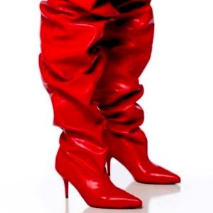 Women’s Red Thigh High Boots